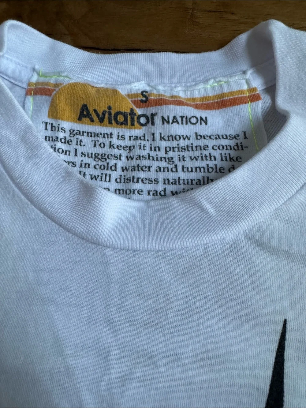 Aviator Nation White Bolt Tee Unisex - Picture 5 of 6